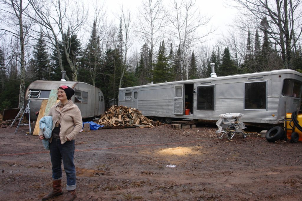 Frieda visits and checks out the trailers